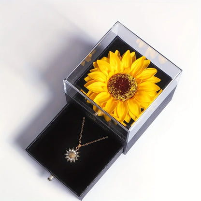 Elegant Sunflower Necklace Gift Set