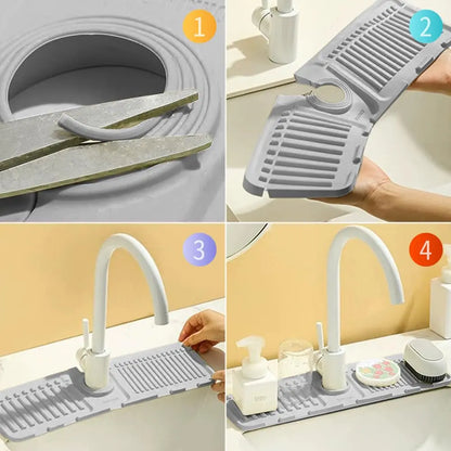 Silicone Sink Drainer Mat - Keeps Your Counter Dry