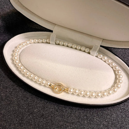 French Elegant Pearl Beaded Necklace