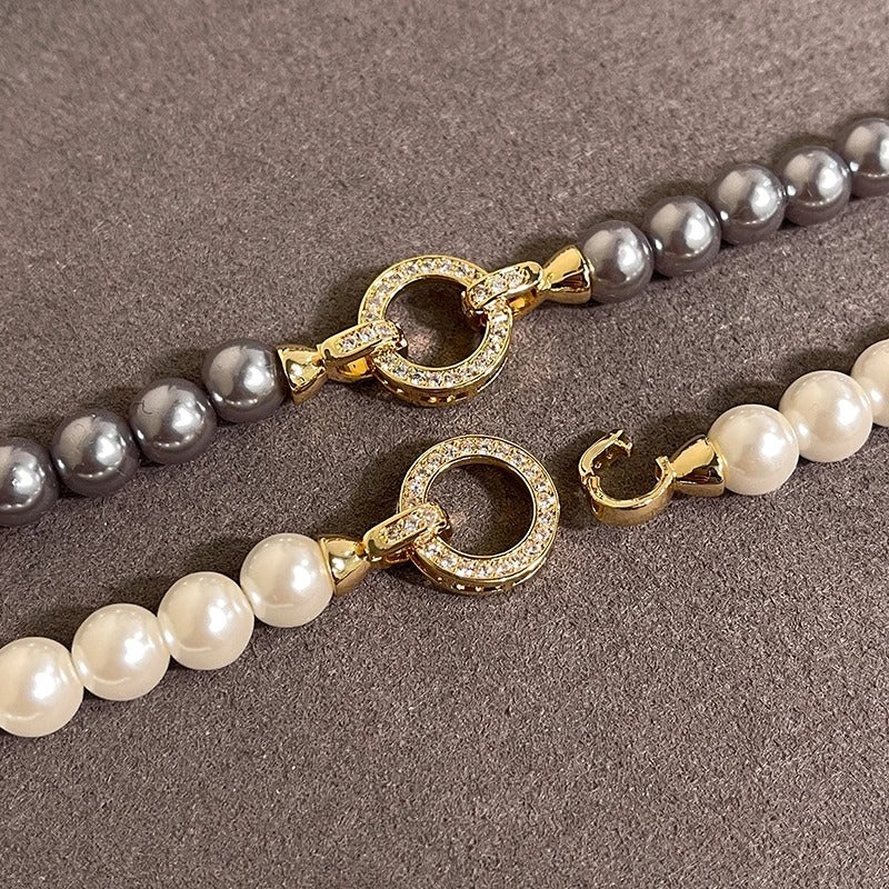 French Elegant Pearl Beaded Necklace