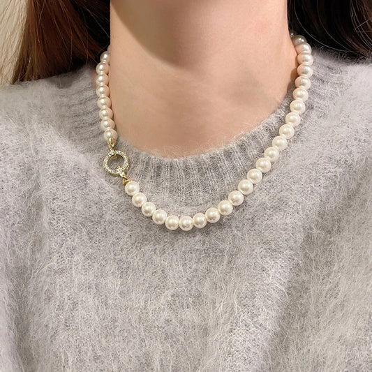 French Elegant Pearl Beaded Necklace