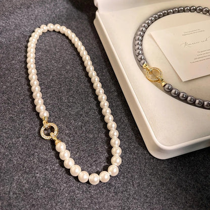 French Elegant Pearl Beaded Necklace