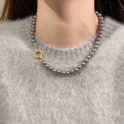 French Elegant Pearl Beaded Necklace