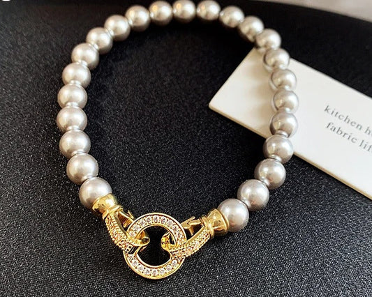 French Elegant Pearl Beaded Bracelet