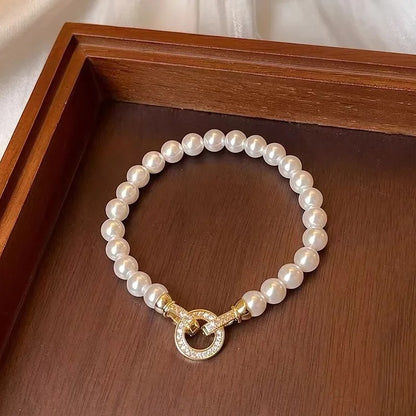 French Elegant Pearl Beaded Bracelet