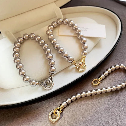 French Elegant Pearl Beaded Bracelet