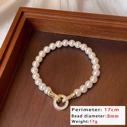 French Elegant Pearl Beaded Bracelet