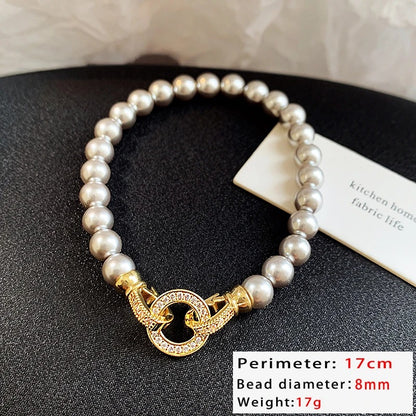 French Elegant Pearl Beaded Bracelet